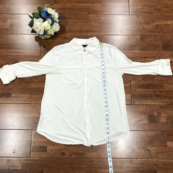 Ann Taylor Mixed Media Button Down Shirt Size S - Picture 4 of 11